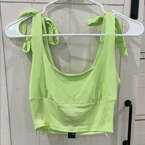 Papermoon Light Green Tie-Strap Top